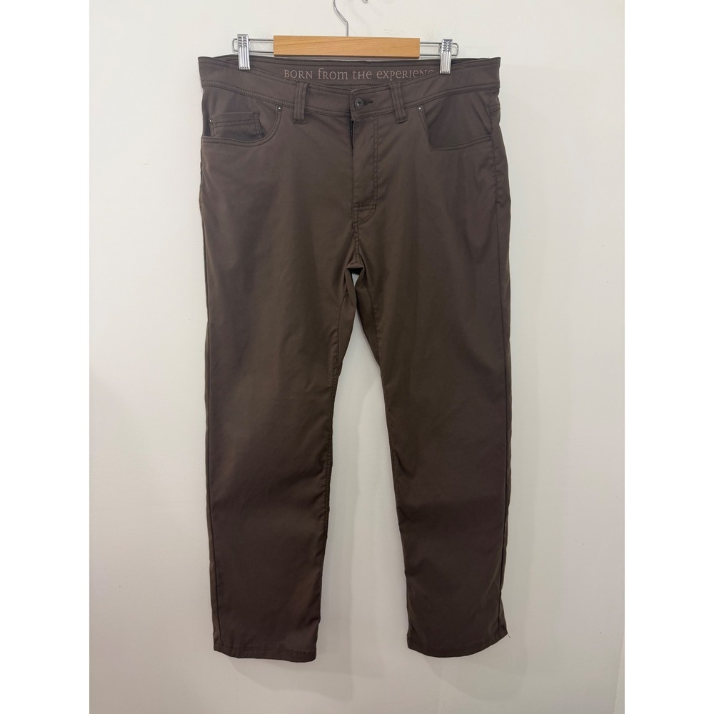 Prana Zion Slim Fit Pants Mens 36x32 Brown Hiking Outdoor Trousers